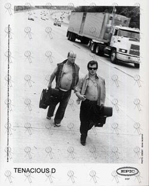 TENACIOUS D - &#39;Side Of Road&#39; Black And White 8&quot; x 10&quot; Photograph - 1
