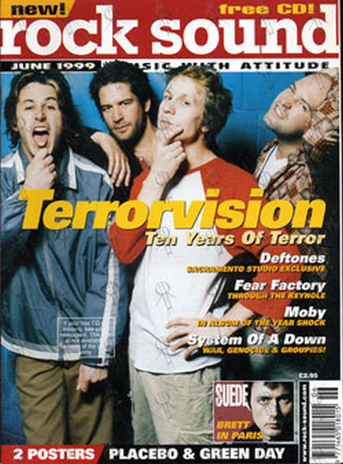 TERRORVISION - &#39;Rock Sound&#39; - June 1999 - Terrorvision On Cover - 1