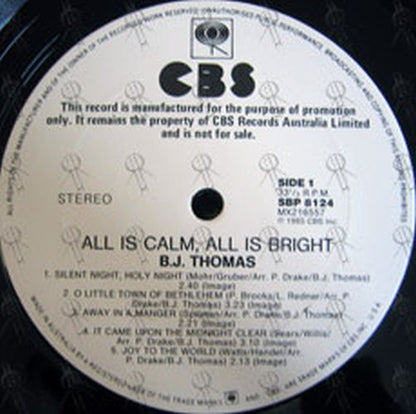 THOMAS-- B.J. - All Is Calm All Is Bright - 3