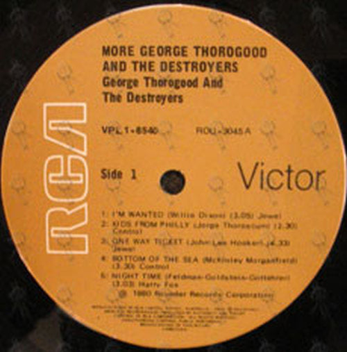 THOROGOOD &amp; THE DESTROYERS-- GEORGE - More - 3