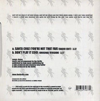 THRILLS-- THE - Santa Cruz (You're Not That Far) - 2