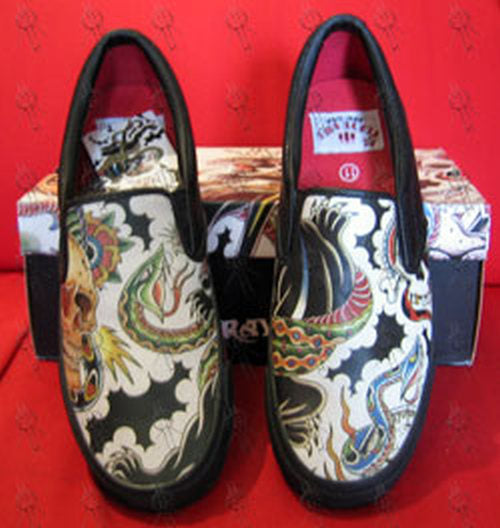 TOKYO HIRO - Black &amp; White &#39;Muteki&#39; Design Slip-On Shoes - 1