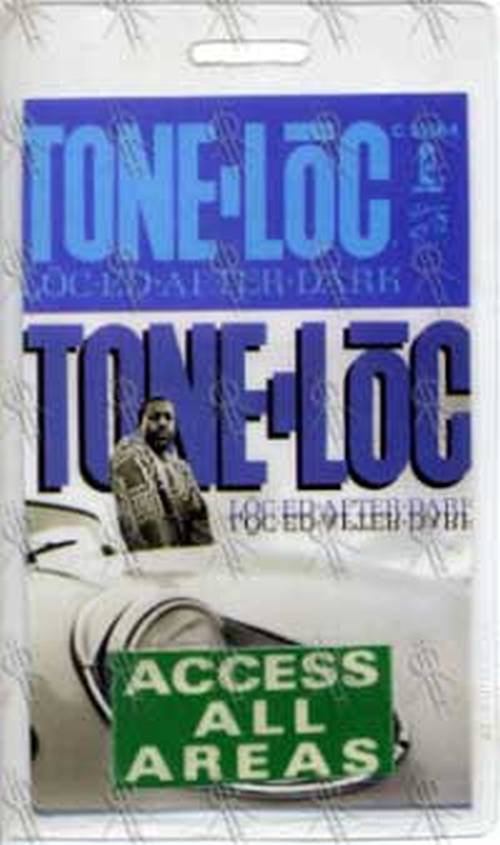TONE LOC - 'Loced After Dark' Tour Access All Areas Laminate - 1