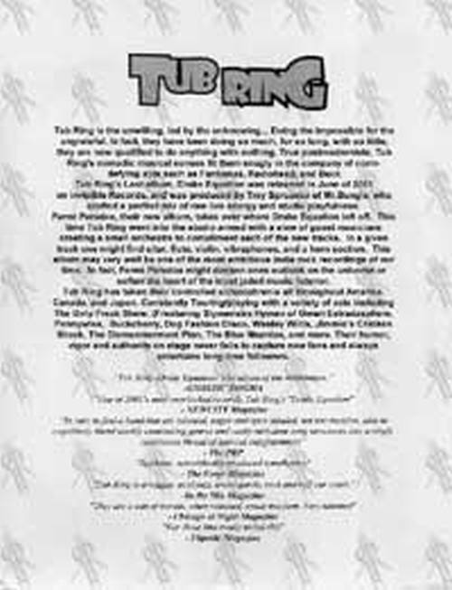 TUBRING - Band Bio Sheet - 1