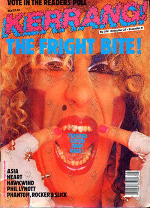 TWISTED SISTER - &#39;Kerrang!&#39; - 28th November 1985 - Dee Snider On Cover - 1