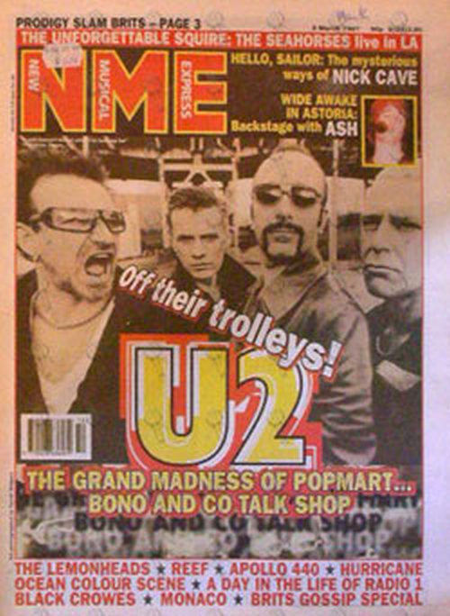 U2 - &#39;NME&#39; - 8 March 1997 - U2 On Cover - 1