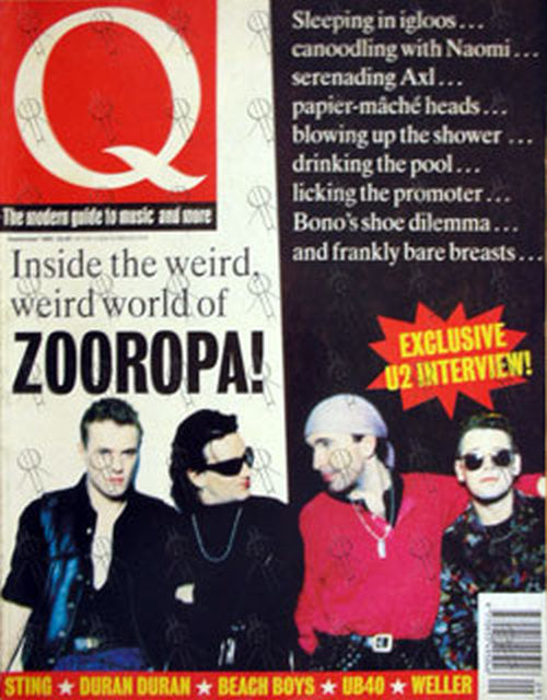 U2 - &#39;Q&#39; - September 1993 - U2 On Cover - 1