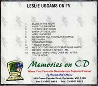 UGGAMS-- LESLIE - Leslie Uggams On TV With Mitch Miller's Sing Along Chorus - 2