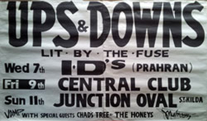 UPS &amp; DOWNS - Victorian Tour - September 1988 Shows - 1