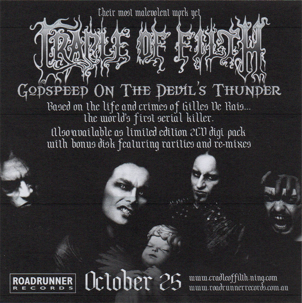 God Speed On The Devils Thunder Album Promo Sticker