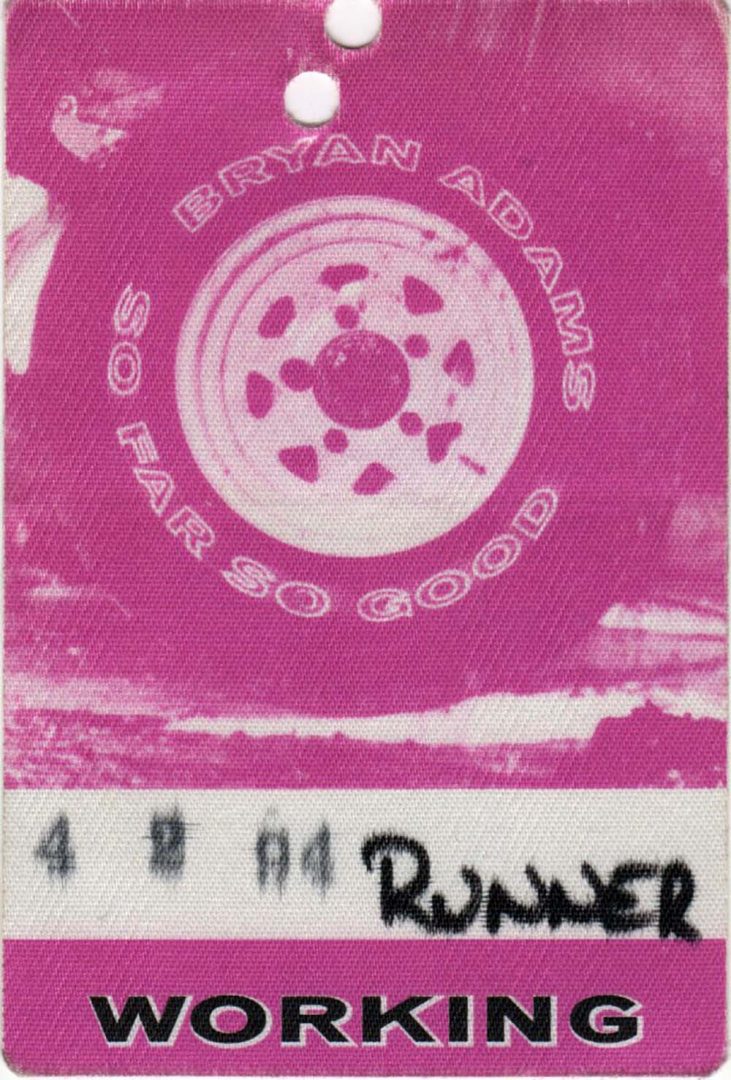 Centre Court, Melbourne, 4th February 1994 So Far So Good Tour Purple Runner Working Pass