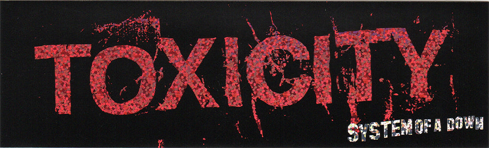 Toxicity Single Glitter Logo Promo Sticker