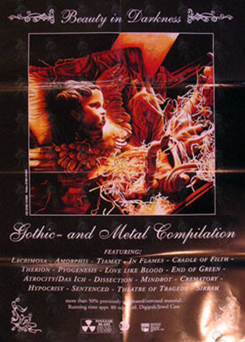 VARIOUS ARTISTS - &#39;Beauty In Darkness&#39; Compilation Album Promo Poster - 1