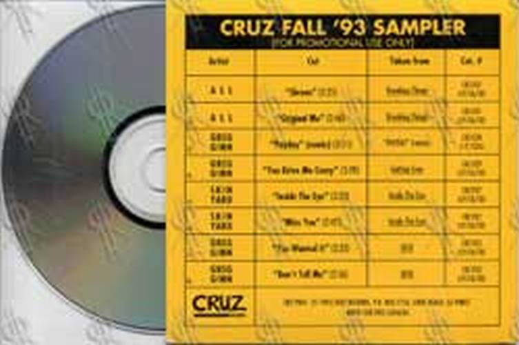 VARIOUS ARTISTS - Cruz Records Fall &#39;93 Sampler - 2