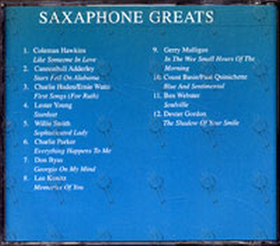 VARIOUS ARTISTS - Saxophone Greats - Jazz 'Round Midnight - 2