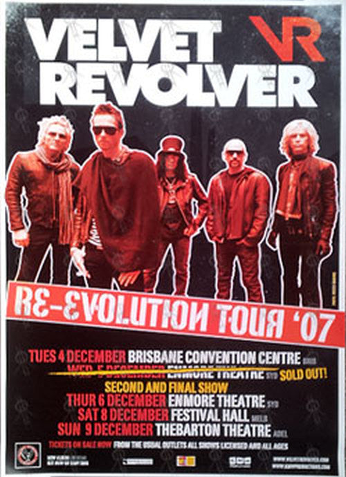 VELVET REVOLVER - 'Re-Evolution' 2007 Australian Tour Poster - 1