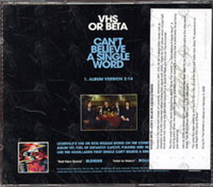VHS OR BETA - Can't Believe A Single Word - 2