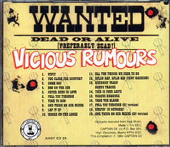 VICIOUS RUMORS - The Sickest Men In Town - 2