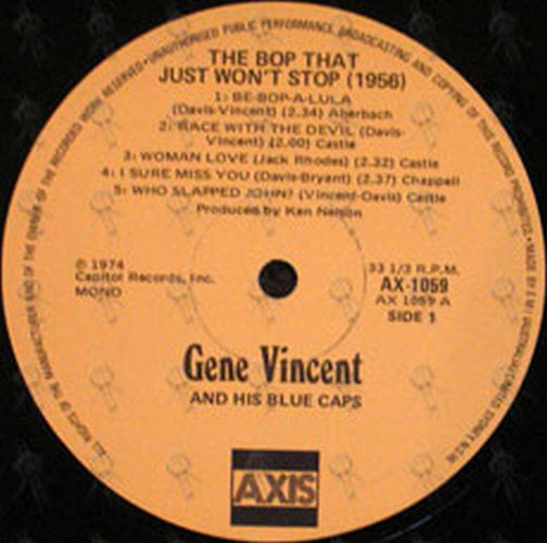 VINCENT-- GENE - The Bop That Just Won't Stop - 3