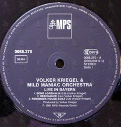 VOLEKR KRIEGEL & MILD MANIC ORCHESTERA - Live In Bayer - 3