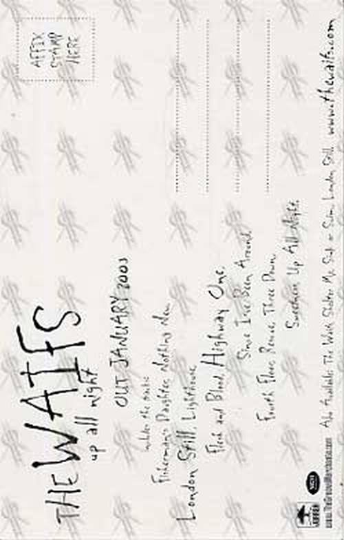 WAIFS-- THE - 'Up All Night' Postcard - 2