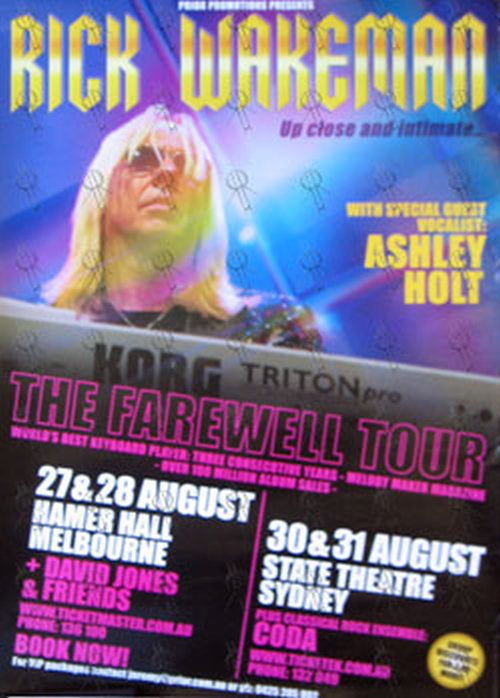 WAKEMAN-- RICK - 2006 &#39;The Farewell Tour&#39; Australian East Coast Tour Poster - 1