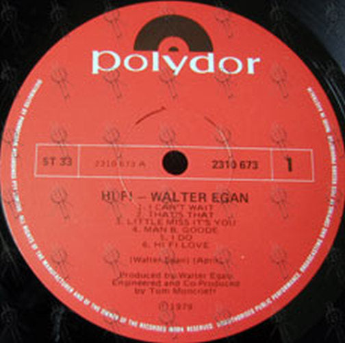WALTER EGAN AND THE PROFESSIONAL BAND - Hi-Fi - 3