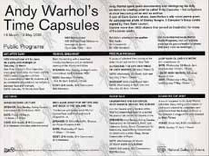 WARHOL-- ANDY - 'Andy Warhol's Time Capsules' NGV Exibition Promo Card - 3