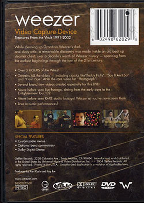 WEEZER - Video Capture Device: Treasures From The Vault 1991-2002 - 2