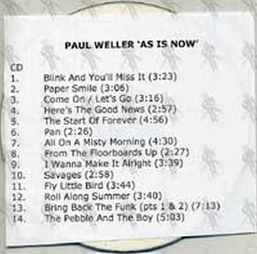 WELLER-- PAUL - As Is Now - 1