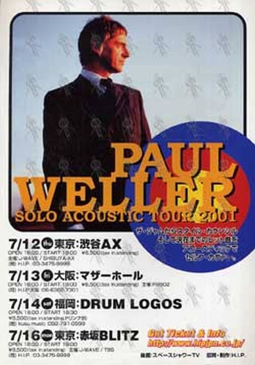 WELLER-- PAUL - Japan Solo Acoustic Tour 2001 Flyer - 1