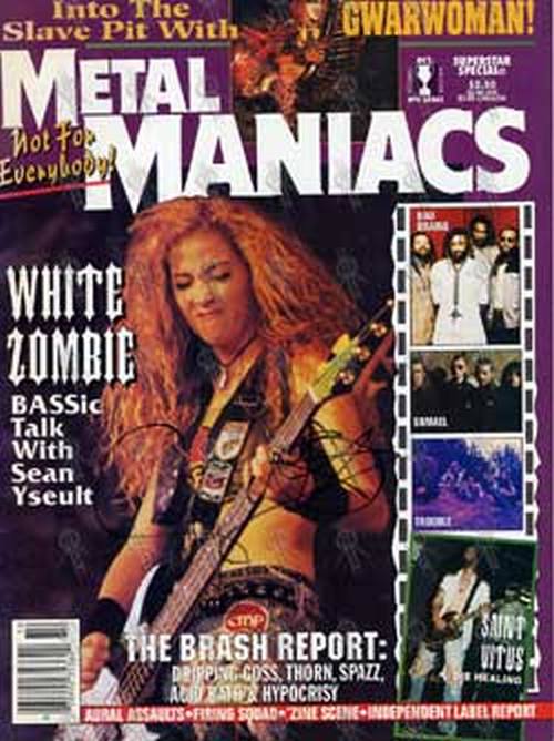 WHITE ZOMBIE - 'Metal Maniacs' - Oct 1995 - Sean on the cover - 1