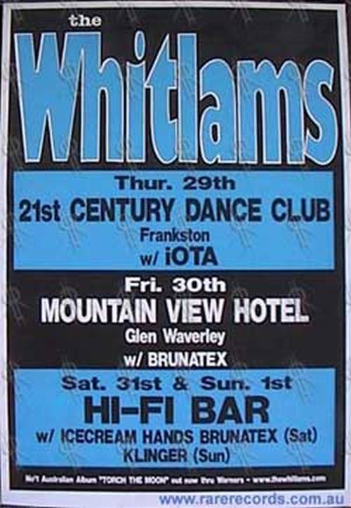 WHITLAMS-- THE - August 2002 Victoria Tour Poster - 1