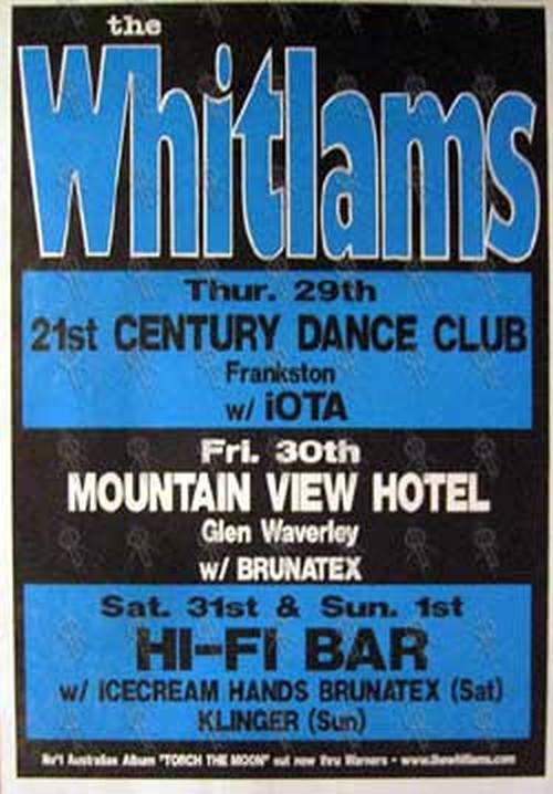 WHITLAMS-- THE - &#39;Melbourne 2002&#39; Tour (Blue) - 1