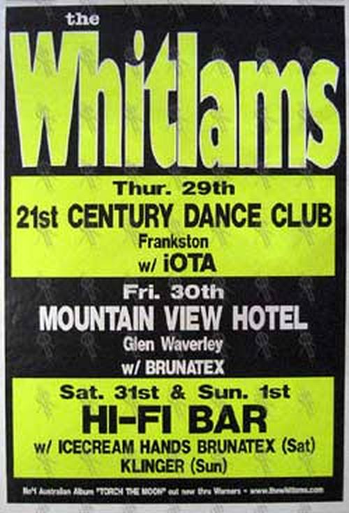 WHITLAMS-- THE - &#39;Melbourne 2002&#39; Tour (Fluro Yellow) - 1