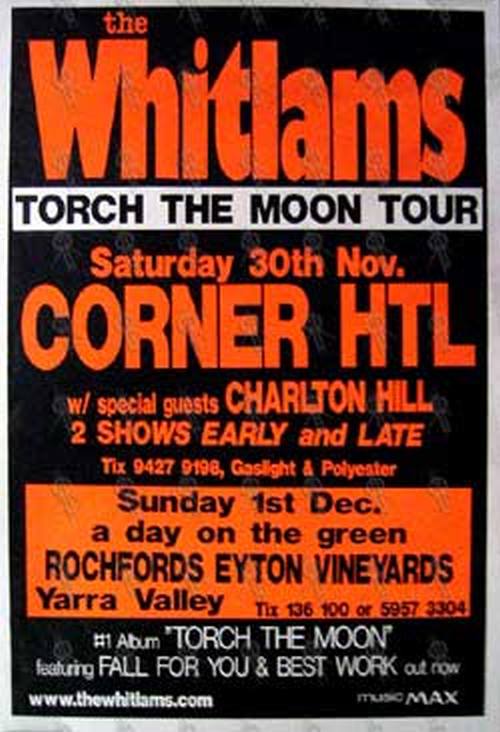 WHITLAMS-- THE - 'Torch The Moon Tour' Gig Poster (Orange) - 1