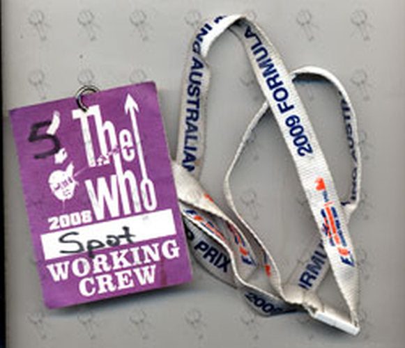 WHO-- THE - 2008 Working Crew Cloth Sticker - 1