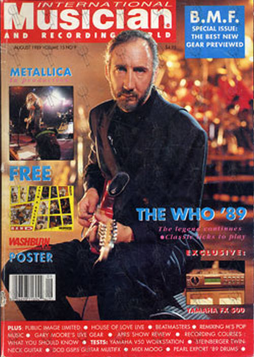 WHO-- THE - 'International Musician' - August 1989 - Pete Townshend On Cover - 1