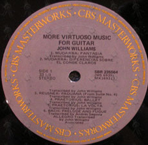 WILLIAMS-- JOHN - More Virtuoso Music For Guitar - 3