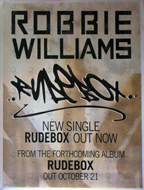 WILLIAMS-- ROBBIE - 'Rudebox' Single Promo Poster - 1