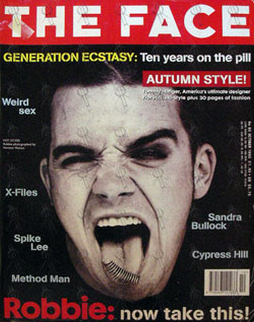WILLIAMS-- ROBBIE - &#39;The Face&#39; - October 1995 - No. 85 - Robbie Williams On Front Cover - 1