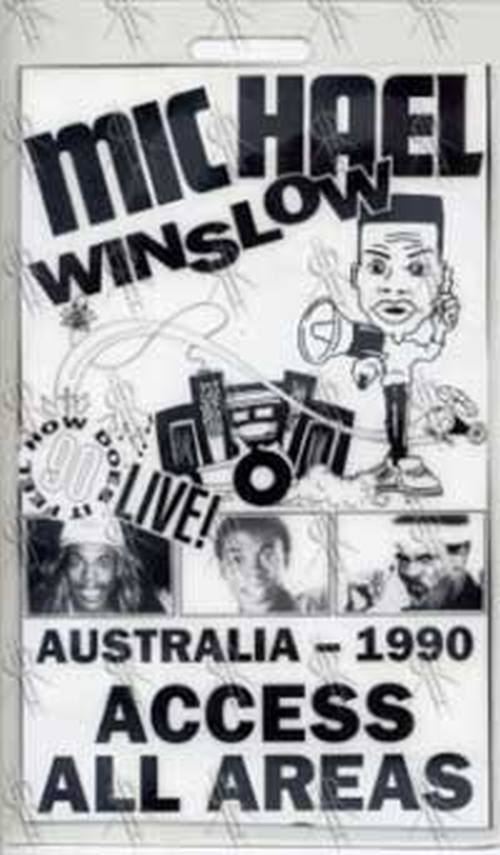 WINSLOW-- MICHAEL - &#39;How Does It Feel&#39; 1990 Australian Tour Access All Areas Laminate - 1