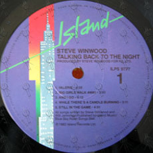 WINWOOD-- STEVE - Talking Back To The Night - 3