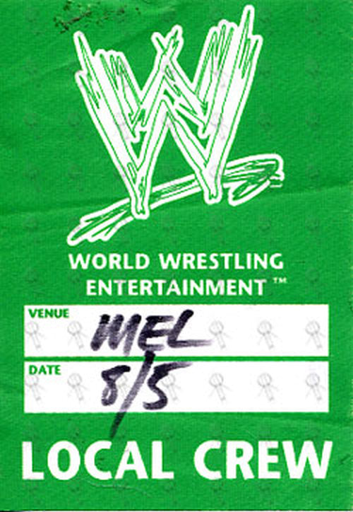 WWE (WORLD WRESTLING ENTERTAINMENT) - used Local Crew Cloth Sticker Pass - 1