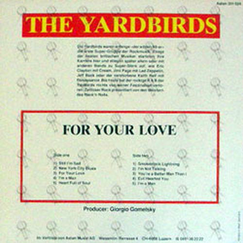 YARDBIRDS-- THE - For Your Love - 2