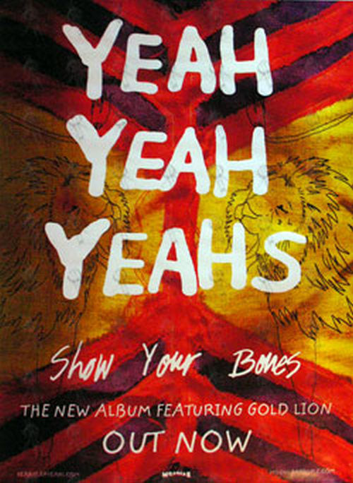 YEAH YEAH YEAHS-- THE - &#39;Show Your Bones&#39; Album Promo Poster - 1