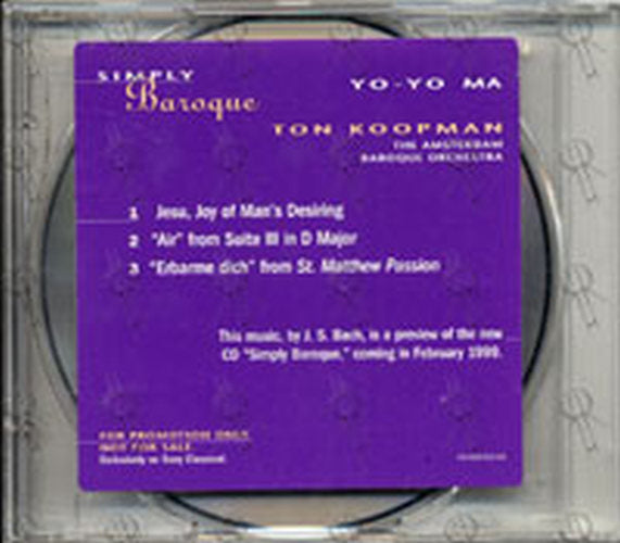 YO-YO MA &amp; TON KOOPMAN|THE AMSTERDAM BAROQUE - Simply Baroque - 2