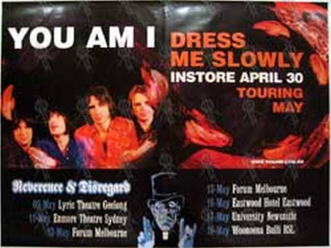 YOU AM I - 'Dress Me Slowly' Album/'Reverence And Disregard' Tour Poster - 1