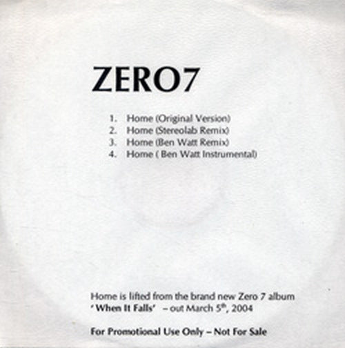 ZERO 7 - Home - 1